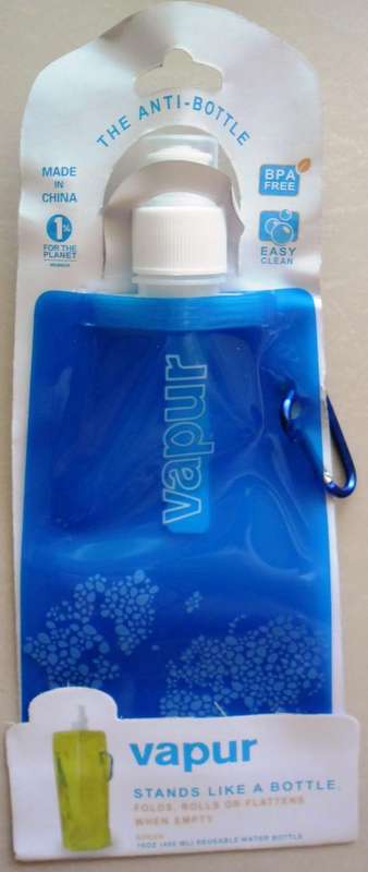 VAPUR  BOTTLE-BLUE (FOLD, ROLLS OR FLATTENS WHEN EMPTY)