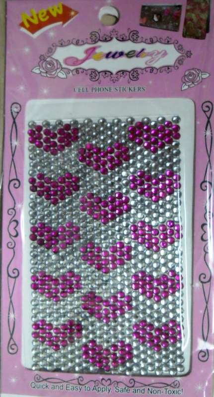 CELLPHONE JEWELRY STICKERS - HEARTS