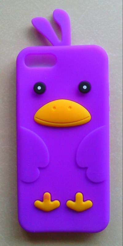 IPHONE 5 SOFT COVER PURPLE BIRD