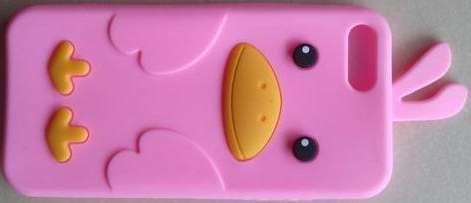 IPHONE 5 SOFT COVER PINK BIRD