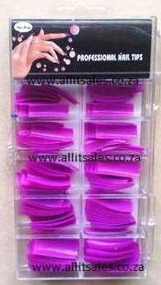 NAIL TIPS PURPLE 100 TIPS
