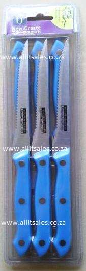 STEAK KNIVES BLUE 6pc