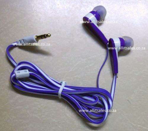 STEREO EARPHONES WHITE /PURPLE