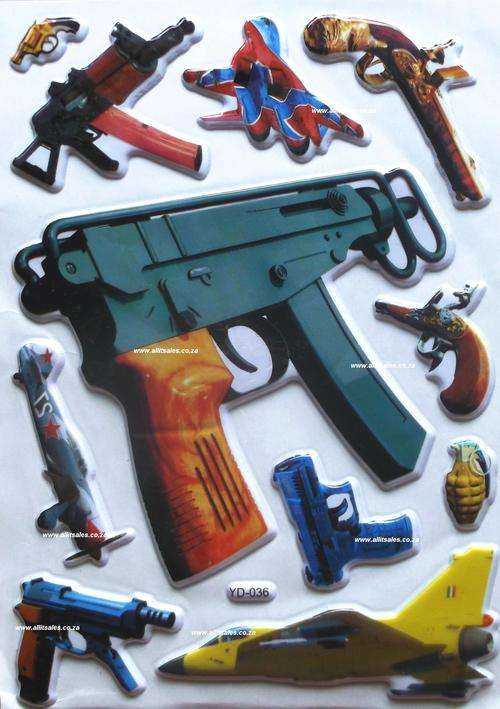 GUNS AND PLANES STICKER