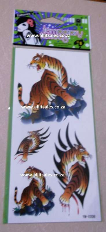 TEMPORARY TATTOOS TIGERS