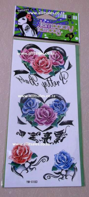 TEMPORARY TATTOOS FLOWERHEARTS