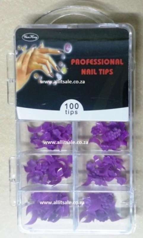 NAIL TIPS PURPLE 100 TIPS