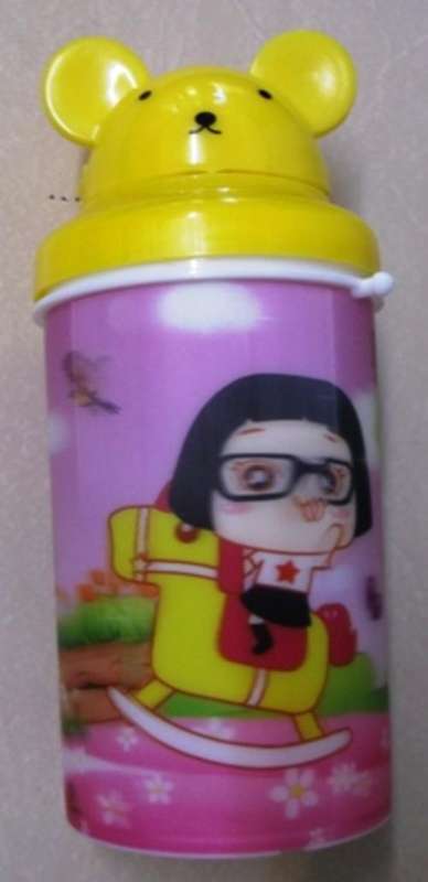 KIDS CARTOON DRINKING BOTTLE WITH STRAW