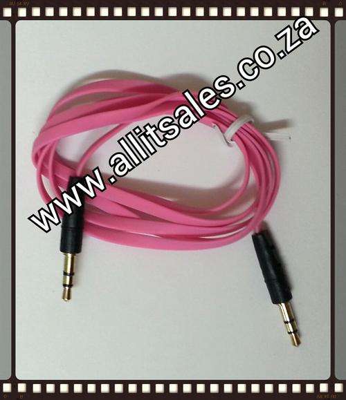 AUX CABLE PINK 1m