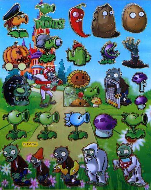 PLANTS VS ZOMBIES STICKERS
