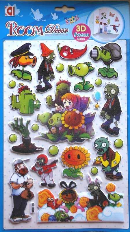 PLANTS VS ZOMBIES 3D STICKERS