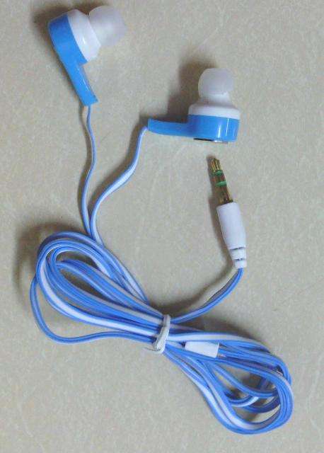 STEREO EARPHONES -BLUE / WHITE