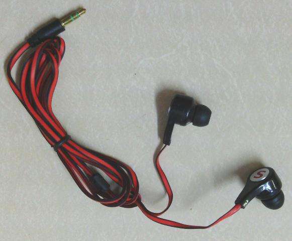 STEREO EARPHONES BLACK / RED