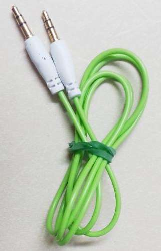 AUX CABLE GREEN 1m