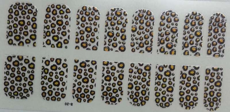NAIL APPLIQUES - LEOPARD SPOTS 16pieces