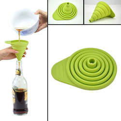 Collapsible Silicone Funnel (Green)