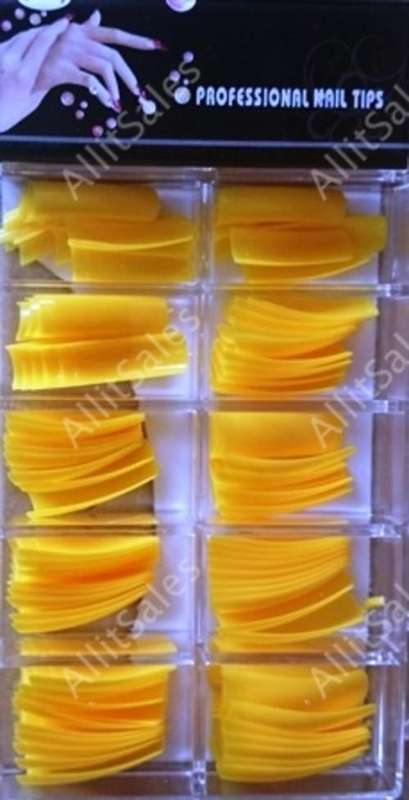 NAIL TIPS YELLOW 100 TIPS
