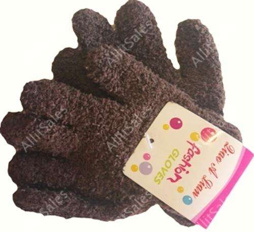WINTER KIDS HAND GLOVES - BROWN