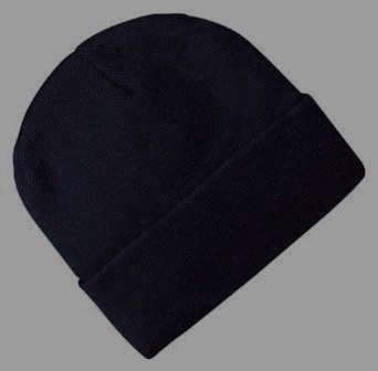 WINTER BEANIE BLUE BLACK