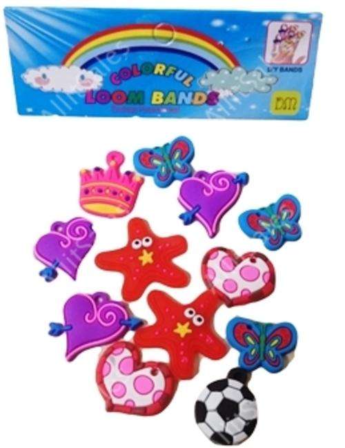 Colorful Loom Band Shapes 12 piece