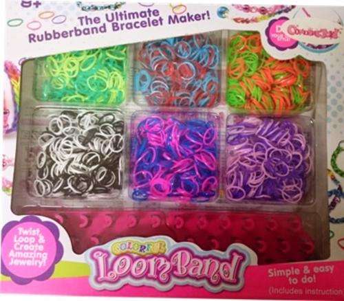 Loom Band Kit 1500pc & Loom Board, Hook & S-Clips