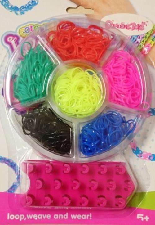 Loom Band Kit 900pc & Loom Board & Hook