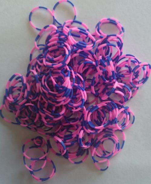 Loom Bands Pink and Blue 200's Including Loom Hook & S-Clips