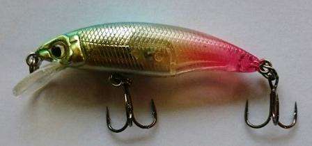 Fishing Lure Golden/Blue/Pink