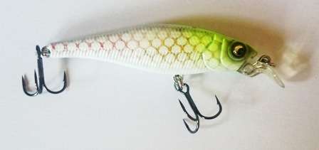 Fishing Lure Green/White/Gold - large