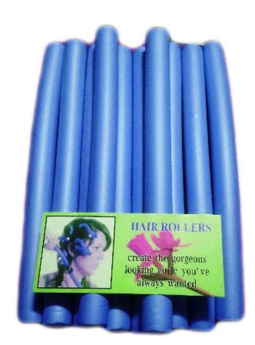 Hair Rollers Foam 10 Piece - Blue Large