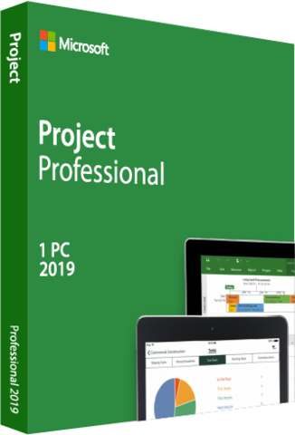 Retail Microsoft Project Professional 2019 Licensed for 1 Windows 10 PC/Laptop - Full Version