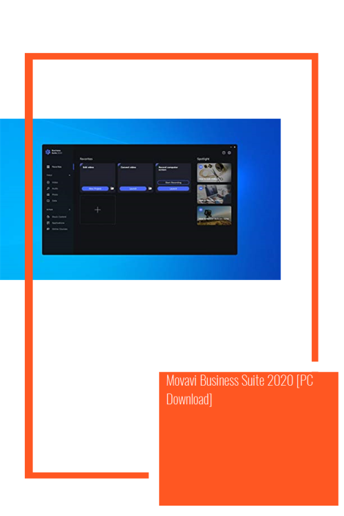 Movavi Business Suite 2020 Licensed for 1 PC/Laptop - 1-Year Product for Video Editors or Bloggers