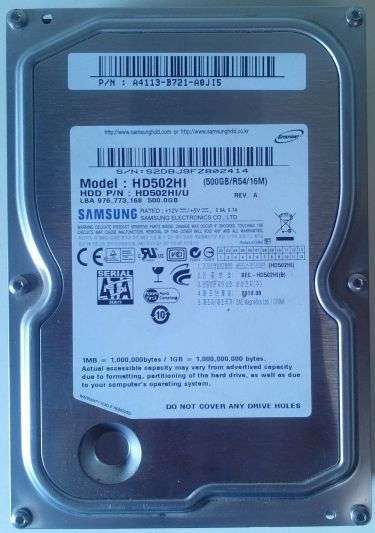 Samsung 500GB 3.5" SATA Hard Disk Drive