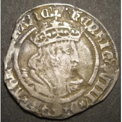Great Britain SILVER : King Henry VIII Groat (1526-44)