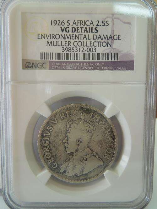 ##### 1926 2.5 SHILLING "DiFFICULT TO FIND" NGC graded #####