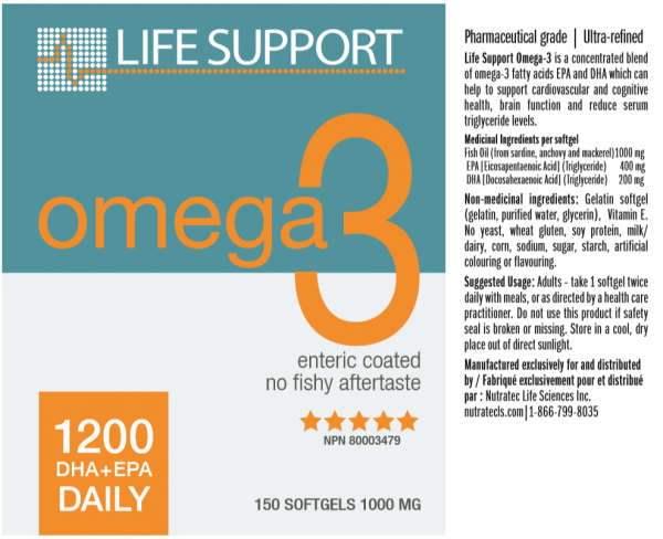 Omega 3 fish oil - Life Support (150 Softgels)