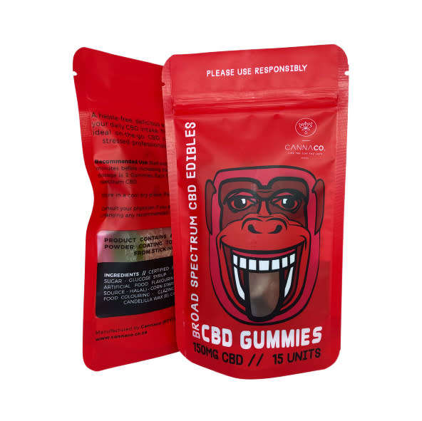 CBD Gummies by Cannaco (Twin pack - 30 Gummies - Red)