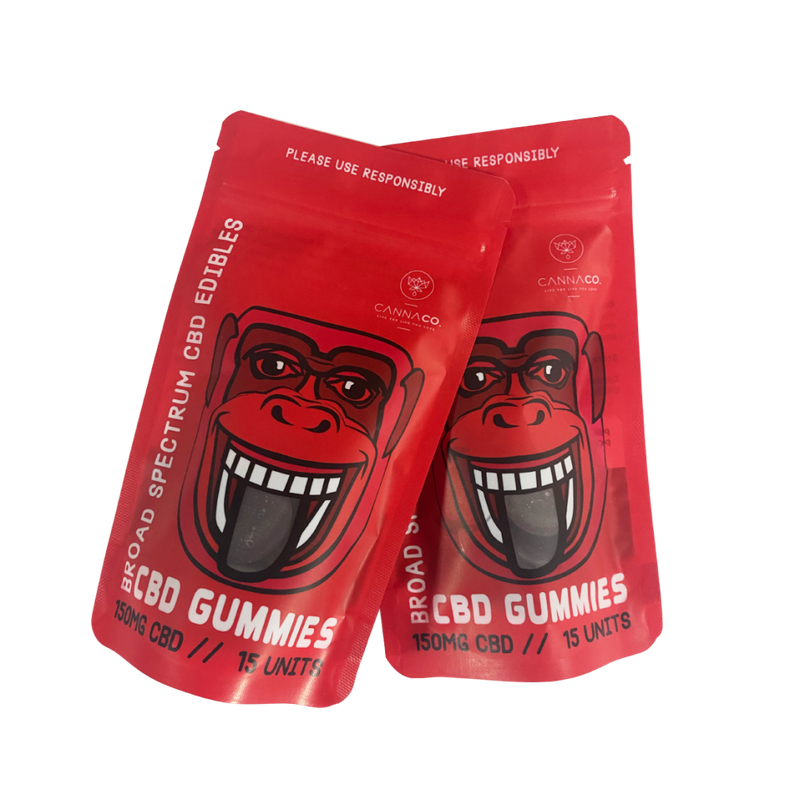 CBD Gummies by Cannaco (Twin pack - 30 Gummies - Red)
