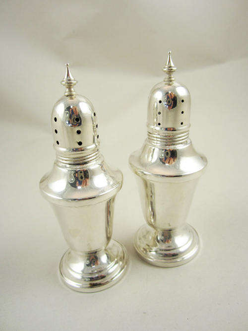 STERLING SILVER SALT & PEPPER SHAKER SET