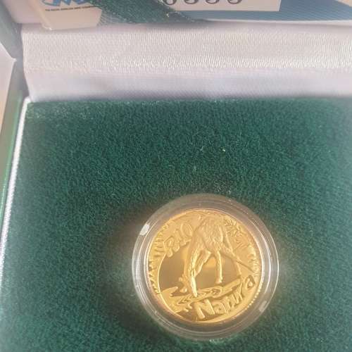 THE GIRAFFE * GIANTS OF AFRICA SERIES * NATURA SERIES 1/10oz gold proof coin