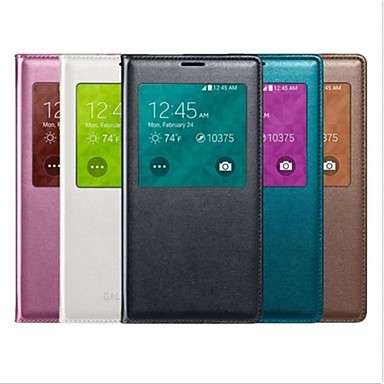 Screen Visible PU Leather Full Body Case for Samsung Galaxy S5 I9600 (Assorted Color)