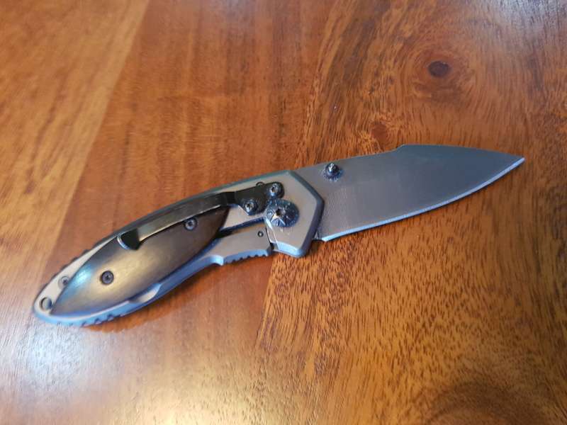 Dark Compact Gentlemen's Frame Lock Pocket Knife - CLEARANCE