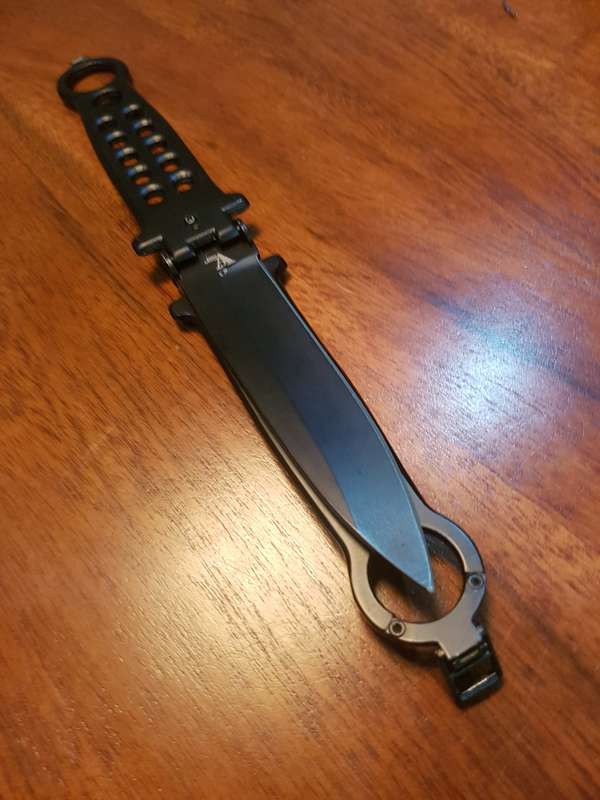 Unusual Butterfly Open Handle Knife - Almost New