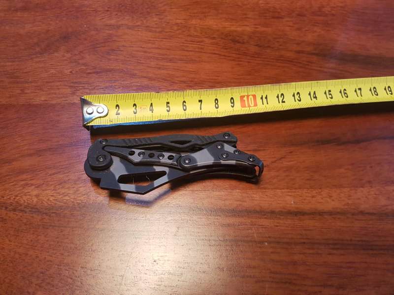 Camo Saefty Frame Folding Lock Pocket Knife - Good as New