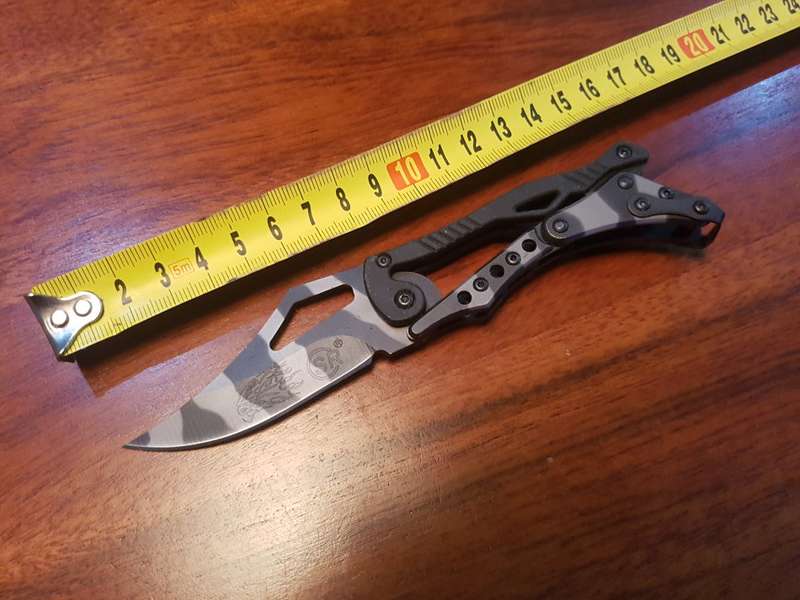 Camo Saefty Frame Folding Lock Pocket Knife - Good as New
