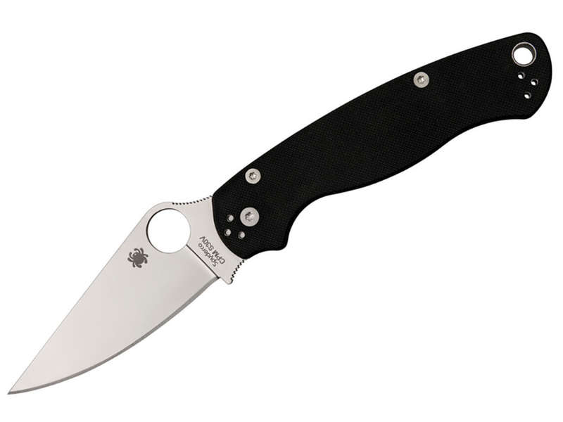 Spyderco ParaMilitary 2, G-10 Handles + Plain Edge [C81GP2] - CLEARANCE SALE