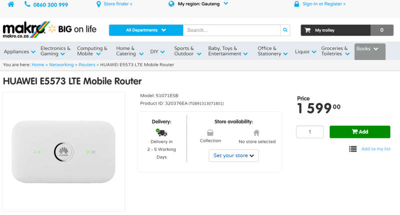 Huawei E5573 4G/LTE Modem, WiFi Router *LOWEST PRICE*