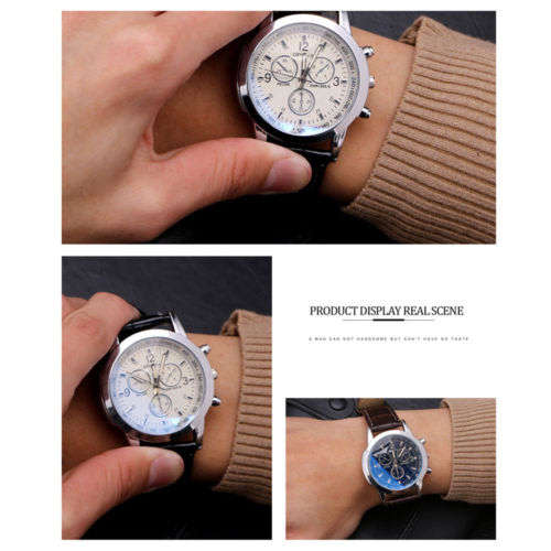 Lightweight Military Leather Stainless Steel Quartz Analog Men's Watch - CLEARANCE SALE
