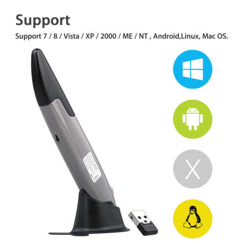 2.4Ghz Wireless Optical Pointer/Drawing Designer Mouse (Black/Grey) - CLEARANCE SALE