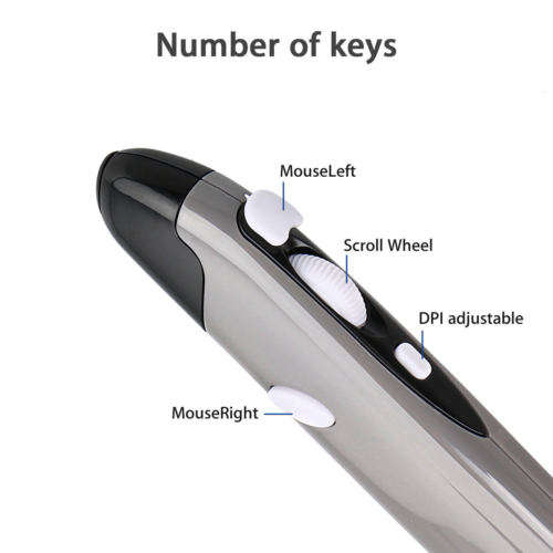 2.4Ghz Wireless Optical Pointer/Drawing Designer Mouse (Black/Grey) - CLEARANCE SALE
